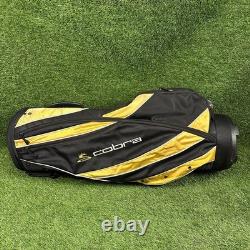 Cobra Cart Golf Bag? With 5-Way Dividers Black And Yellow With Rain Cover