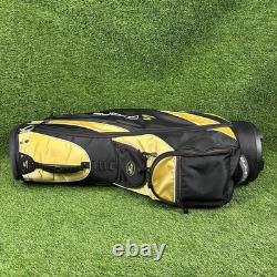 Cobra Cart Golf Bag? With 5-Way Dividers Black And Yellow With Rain Cover