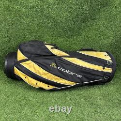 Cobra Cart Golf Bag? With 5-Way Dividers Black And Yellow With Rain Cover