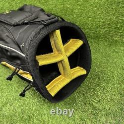 Cobra Cart Golf Bag? With 5-Way Dividers Black And Yellow With Rain Cover