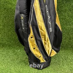 Cobra Cart Golf Bag? With 5-Way Dividers Black And Yellow With Rain Cover