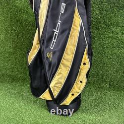 Cobra Cart Golf Bag? With 5-Way Dividers Black And Yellow With Rain Cover