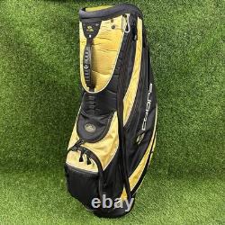 Cobra Cart Golf Bag? With 5-Way Dividers Black And Yellow With Rain Cover