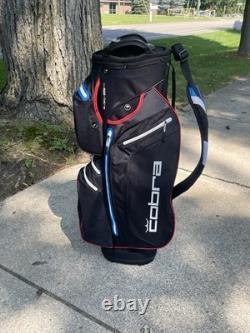 Cobra Ultra Dry Pro Cart Bag / 14-Way Divider / Puma Black, Electric Blue