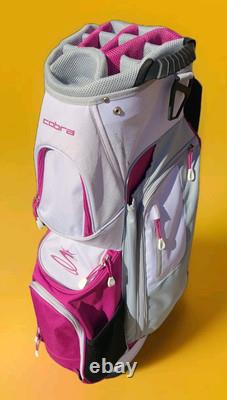 Cobra Ultralight Cart Women's Golf Bag 14-Way Divider Standing WithStrap EUC