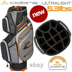 Cobra Ultralight Golf Cart Bag (5.3lbs) 14-WAY Top Quiet Shade NEW! 2021