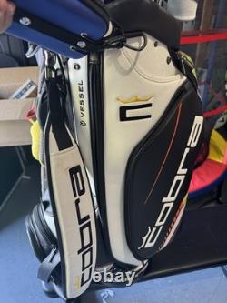 Cobra Vessel Leather Golf Cart Bag staff 2024 White Black Orange