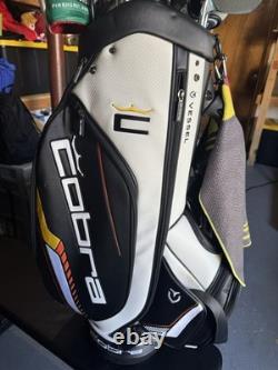 Cobra Vessel Leather Golf Cart Bag staff 2024 White Black Orange