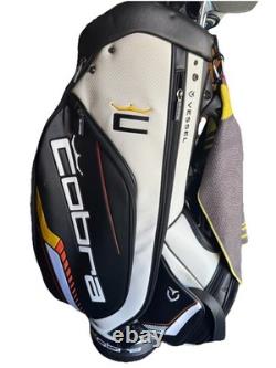 Cobra Vessel Leather Golf Cart Bag staff 2024 White Black Orange