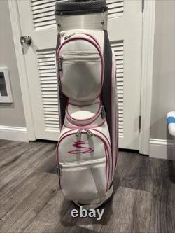 Cobra White Pink 6-Way Women's Golf Cart Bag with Rain Cover