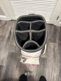 Cobra White Pink 6-Way Women's Golf Cart Bag with Rain Cover