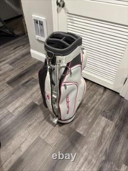 Cobra White Pink 6-Way Women's Golf Cart Bag with Rain Cover