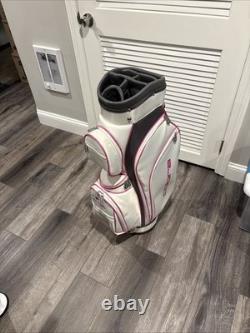 Cobra White Pink 6-Way Women's Golf Cart Bag with Rain Cover