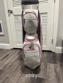Cobra White Pink 6-Way Women's Golf Cart Bag with Rain Cover