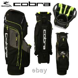 Cobra XL 14-WAY Divider Top Golf Cart Trolley Bag Inc/Waterproof Zip NEW! 2021