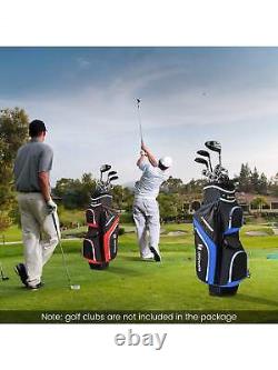 Costway Lightweight Golf Cart Bag with 14 Way Top Dividers 9 Pockets, Blue