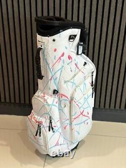 Custom Painted Luxury Golf Cart Bag 14 Way Divider 12 Pockets Leather