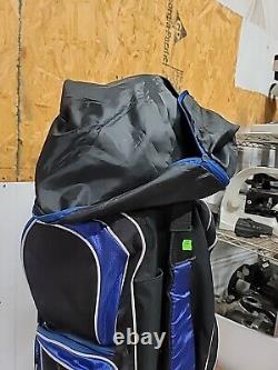 DATREK Golf Cart Bag 14 Way Club Dividers & Carry Strap Blue/Black. Pre-owned