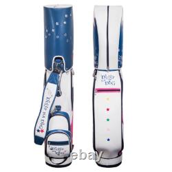 DULLY NA DOG Golf Cart Bag Ladies 5-way 9 × 47 in Synthetic Leather Navy / Pink