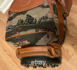 Daiwa Coach Collection Cart Golf Bag TAPESTRY GOLFERS Headcovers Vintage 6 Way