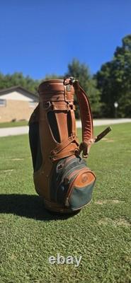Daiwa Coach Collection Golf Cart Bag Vintage Rare with Leather Trim