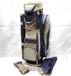 Datrek 14 way golf cart bag Blue Brown With Sholder strap And Rain Cover