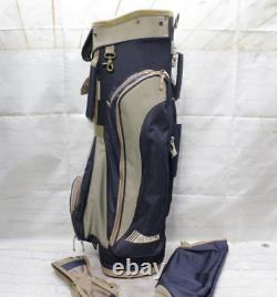 Datrek 14 way golf cart bag Blue Brown With Sholder strap And Rain Cover