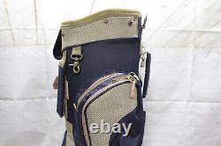 Datrek 14 way golf cart bag Blue Brown With Sholder strap And Rain Cover