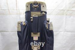 Datrek 14 way golf cart bag Blue Brown With Sholder strap And Rain Cover