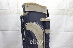 Datrek 14 way golf cart bag Blue Brown With Sholder strap And Rain Cover