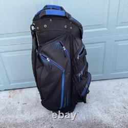 Datrek DG Lite II Black/Royal Blue Golf Cart Bag with15-Way