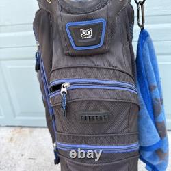 Datrek DG Lite II Black/Royal Blue Golf Cart Bag with15-Way
