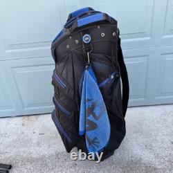 Datrek DG Lite II Black/Royal Blue Golf Cart Bag with15-Way