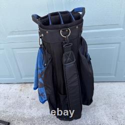 Datrek DG Lite II Black/Royal Blue Golf Cart Bag with15-Way