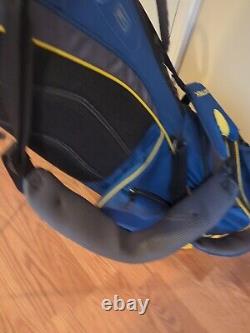 Datrek Go Lite Hybrid Golf Cart Stand Bag 14 Way Divider Blue/Grey/Yellow