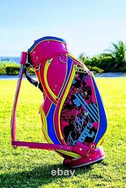 Dbot5 Hail Mary Pink Golf Cart Bag with 7 Sleek Pocket & Made from Premium Vinyl