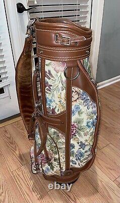 Diawa Coach Collection Ladies Cart Golf Bag Brown Stitched Horses Tapestry-Cover
