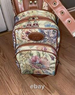Diawa Coach Collection Ladies Cart Golf Bag Brown Stitched Horses Tapestry-Cover