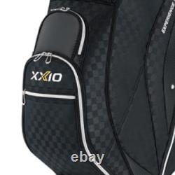 Dunlop XXIO Golf Cart Bag Men's Lightweight 9.5 2.2kg Black Check 2024 Model