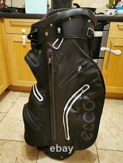 ECCO Lightweight Waterproof Black Golf bag / 14-Way / Rainhood/ A1 Condition