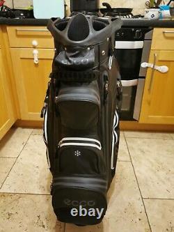 ECCO Lightweight Waterproof Black Golf bag / 14-Way / Rainhood/ A1 Condition