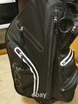 ECCO Lightweight Waterproof Black Golf bag / 14-Way / Rainhood/ A1 Condition