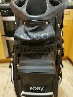 ECCO Lightweight Waterproof Black Golf bag / 14-Way / Rainhood/ A1 Condition