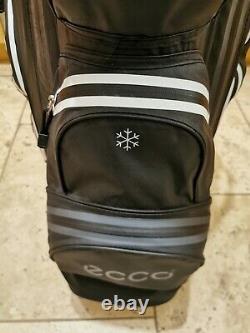 ECCO Lightweight Waterproof Black Golf bag / 14-Way / Rainhood/ A1 Condition