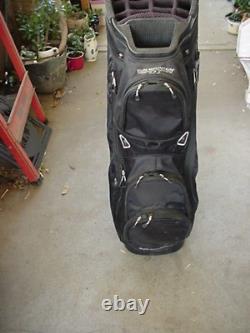 EXCELLENT SUN MOUNTAIN PHANTON ALL BLACK 15 WAY CARD GOLF BAG ALL BLACK jb