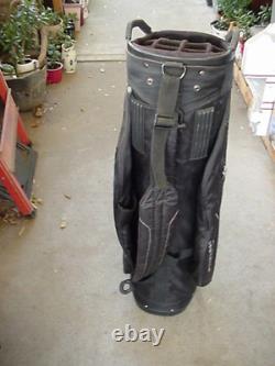 EXCELLENT SUN MOUNTAIN PHANTON ALL BLACK 15 WAY CARD GOLF BAG ALL BLACK jb