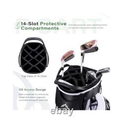 Ergonomic Golf Cart Bag, Comfortable Strap, Glove Holder & Stable Design