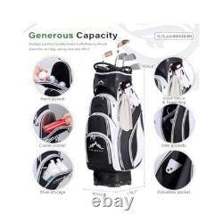 Ergonomic Golf Cart Bag, Comfortable Strap, Glove Holder & Stable Design