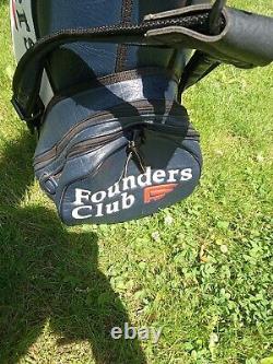 Founders Club Leather 6 Divider 35 In Tall Cart Golf Bag Red White And Blue