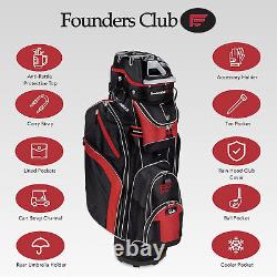 Founders Club Premium Cart Bag with 14 Way Organizer Divider Top